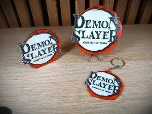 Demon Slayer Vertical logo + Keyring + Coaster