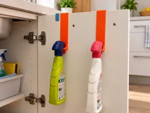 Cabinet Door Spray Bottle Holder – No Drilling