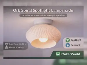 Orb Spiral Spotlight Lampshade