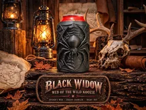 BLACK WIDOW - Web of the Spider Koozie Can Holder