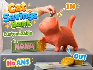 Cat Savings Bank – Customizable Cat Coin Bank