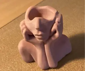 Human Face in Hands Planter
