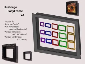 Hueforge Frame - EasyFrame v2 - Many Sizes/Borders