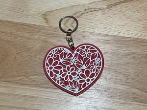 Keychain Floral Heart
