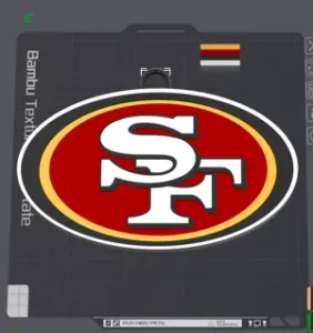 49ers Logo for Necklace