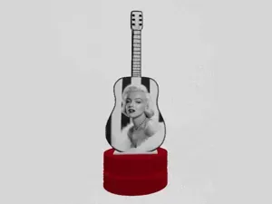 lithophanie guitare marilyn monroe