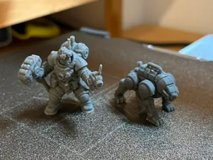Grimdark Space Dwarf Quarry Warden & Cyber Hound