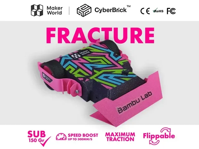FRACTURE 150g Antweight Combat Robot - Cyberbrick