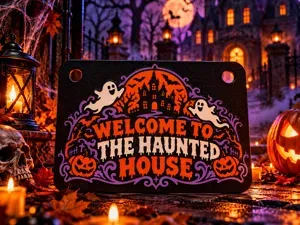 Welcome to the Haunted House – Halloween Sign