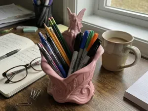 Whimsical Fairy Office Desk Organizer & Pen Holder