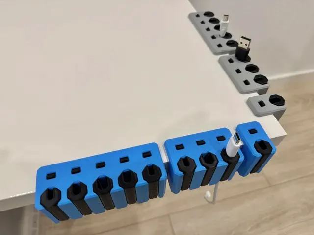 Desk cable holder / cable organizer with clamp — Image 5 of 8