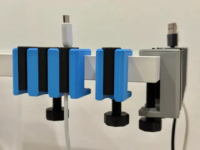 Desk cable holder / cable organizer with clamp — Image 7 of 8