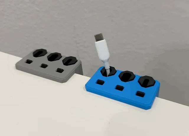 Desk cable holder / cable organizer with clamp — Image 2 of 8