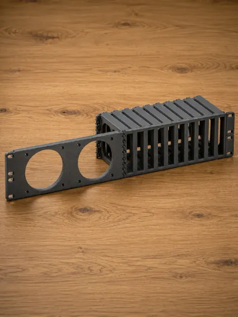 19" Rack 2U 4x 80mm fan panel, reinforced — Фото 3 из 3