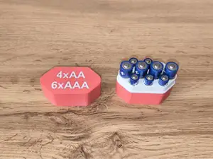 Battery storage box - 4xAA, 6xAAA