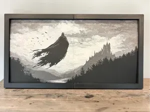 Dementor Over Hogwarts Castle 2-Piece Hueforge