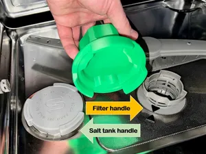 Siemens Bosch dishwasher salt lid, filter, handle