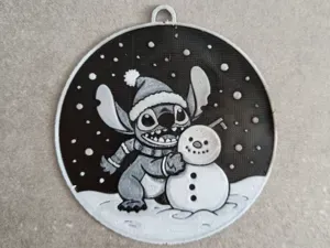 Stitch snowman Christmas Ornament