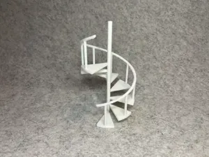 Dollhouse spiral staircase miniature house
