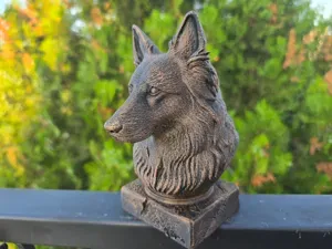 LONG HAIRED GERMAN SHEPHERD BUST