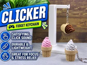 Keychain Clicker - Ice Cream Cone