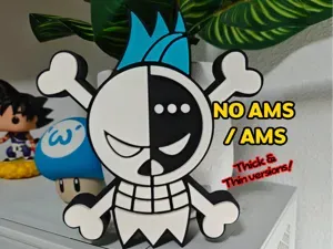 One Piece Franky Skull Jolly Roger (NO AMS/AMS)