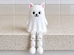Ghost Cat Flexi Leggy Shelf Sitter Toy