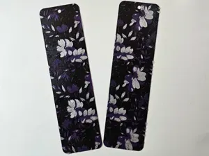 Bookmark Hueforge Flowers indigo argenté
