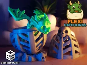 Flexi Hatchlings|Skeleton Articulated Baby Dragon