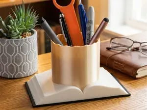 Open Book Pen Holder