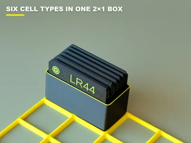 Customizable coin cell battery organizer — Фото 3 из 7