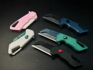Tactical-Style Folding Knife with Locking Button
