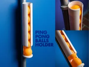 Ping Pong Ball Holder with Clip Mount