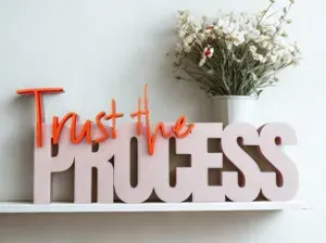00087 Schriftzug Trust the process