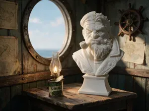 Popeye vs Bluto Split-Face Bust