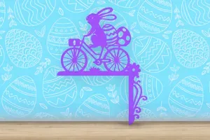 Easter - Easter Bunny, Bike, & Eggs - Door Corner