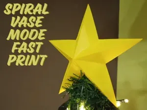 christmas star tree top ornament spiral vase mode