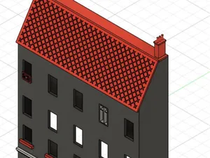 H0 Halbrelief Stadthaus mit Laden