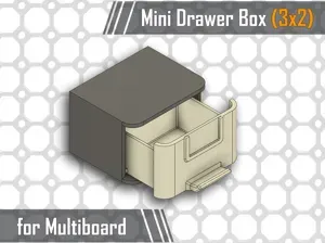 Mini Drawer with Paper Label 3x2 Multihole size