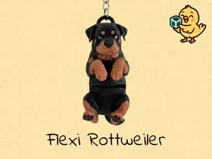 Rottweiler Keychain – Articulated Flexi Cute Dog