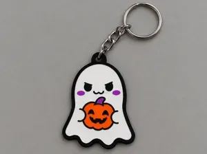 Llavero Halloween Fantasma con Calabaza