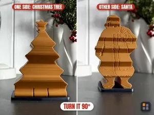Santa / Christmas Tree – Dual Angle Sculpture