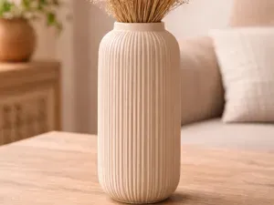 Gerippte Design-Vase