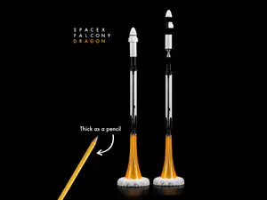 SpaceX Falcon 9 Dragon Rocket Diorama (no AMS)