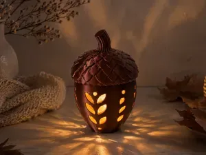 Autumn Acorn LED Lantern