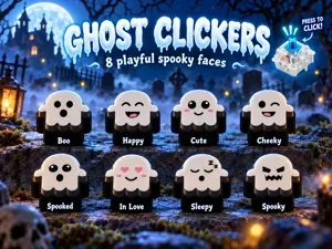 Ghost Clickers | 8 Cute & Spooky Faces Fidget Toy