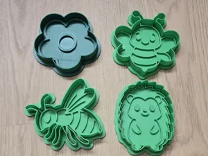 Insect Bee Flower Hedgehog Cookie Cutter Stamp