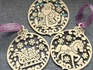 Christmas Ornaments | Ded Moroz, Horse & Sleigh