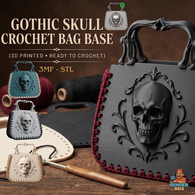 Gothic Rose Rococo Crochet Bag Frame