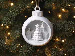 Christmas Tree Bauble - Village Ornament